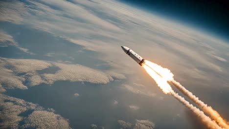 Rocket-blasting-into-space,-showcasing-the-high-energy-ignition-and-technological-prowess-driving-the-ascent