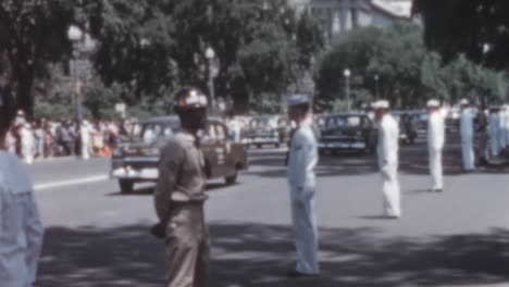 Military-Formed-Along-the-Street-During-a-Ceremony-Washington-in-1950s