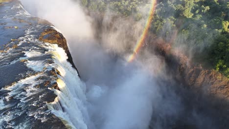 Water-Fall-Rainbow-At-Victoria-Falls-In-Matabeleland-North-Zimbabwe