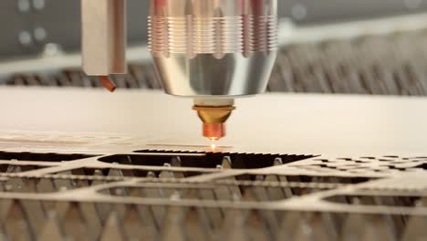 CNC-Laser-cutting-of-metal,-modern-industrial-technology.