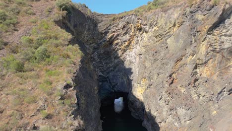 Montefurado-Tunnel-In-Montefurado,-Lugo,-Spanien---Drohnenaufnahme