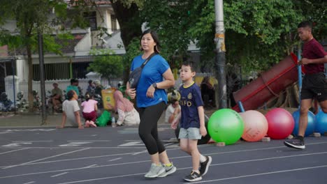 Indonesians-engaging-in-hiking-and-running-activities-at-Alun-Alun-Ahmad-Yani-Park-in-Tangerang