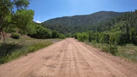 POV,-double-time---Driving-on-a-gold-belt-scenic-byway-in-Rocky-Mountains'-Front-Range