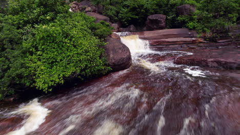 Höchster-Wasserfall-Der-Welt---Angel-Falls-In-Canaima,-Venezuela---Drohnenaufnahme