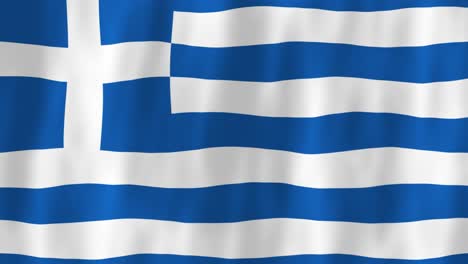 Bandera-De-Grecia,-País,-Animación,-Símbolo-3D,-Diseño,-Ondeando-En-El-Viento,-Movimiento,-Patriotismo-Nacional,-Cultura-Mundial,-Emblema,-Bandera,-Azul,-Blanco,-Sudeste-De-Europa