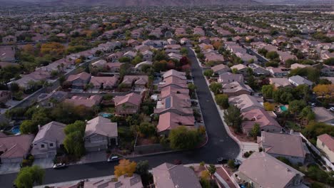 Aerial-View-of-Summerlin-Residential-Complex-in-Neighborhood-of-Las-Vegas,-Nevada-USA