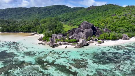 Anse-Source-D-Argent-Strand-Auf-Der-Insel-La-Digue-In-Victoria,-Seychellen