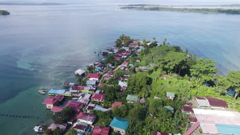 Aerial-view-of-Bastimentos-Island,-located-in-the-beautiful-Bocas-del-Toro-district-of-Panama