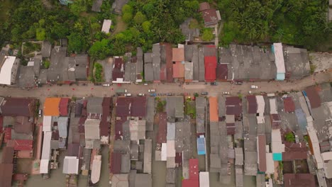 4K-aerial-drone-footage-of-Koh-Lanta-Old-Town,-Thailand,-Ko-Lanta,-historical-town,-Asia