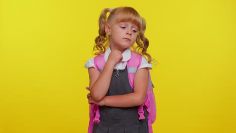 Thoughtful-clever-teen-girl-in-school-uniform-rubbing-chin-pondering-a-solution-doubting-question