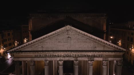 Amazing-Drone-Shot-Above-Historic-Roman-Pantheon-at-Night