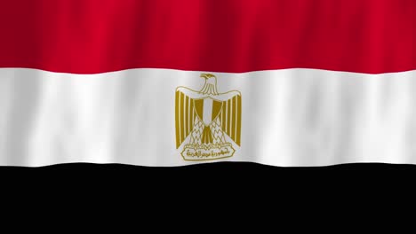 Ägypten-Flagge-Land-Animation-3d-Symbol-Design-Wehend-Im-Wind-Bewegung-National-Patriotismus-Welt-Kultur-Emblem-Banner-Asien-Naher-Osten-Rot-Weiß-Schwarz