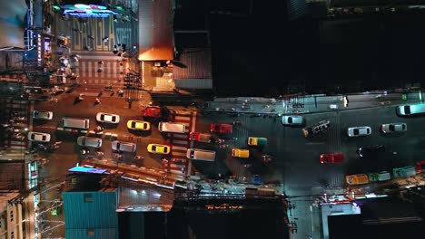 Busy-traffic-jam-due-to-tourists-at-Patong-Beach-n-Phuket,-Thailand