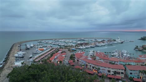 Casa-de-Campo-Marina-at-sunset,-La-Romana-in-Dominican-Republic