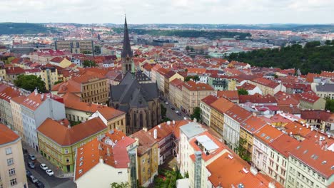 Beautiful-high-view-of-the-Prague-City,-capital-city-of-the-Czech-Republic