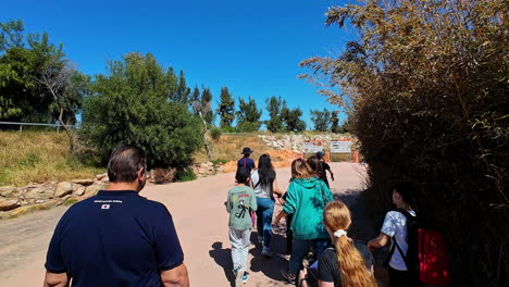 Tourist-POV-shot-of-Attica-Zoological-Park-on-a-sunny-day-in-Greece