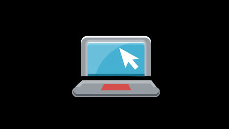 laptop-with-mouse-cursor-icon,-concept-loop-animation-with-alpha-channel