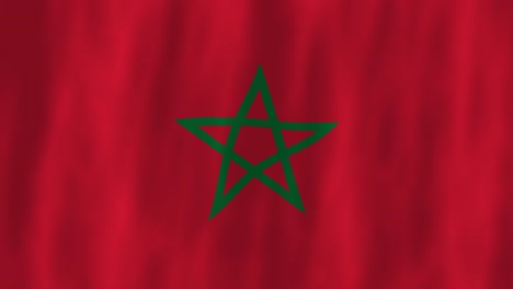 Morocco-North-Africa-flag-country-animation-3D-symbol-design-waving-in-wind-movement-national-patriotism-world-culture-emblem-banner-red-green-star