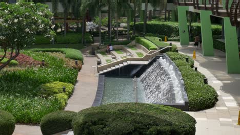 Illustrative-editorial-view-of-the-landscaping-design-in-place-at-the-atrium-and-promenades-of-the-Ayala-Mall-in-Cebu-City,-Philippines