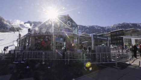 Innenstadt-Von-Aspen-Mountain,-Skiort-Colorado,-Winter