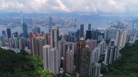 Aerial-of-Hong-Kong-from-The-Peak