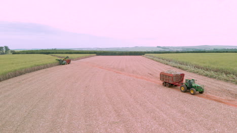 Sugar-cane-harvest-in-cloudy-day-in-Brazil---aerial-view---Canavial