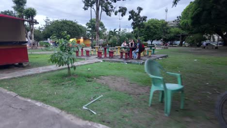 Stroll-through-a-lively-street-in-Macapá,-capital-of-Amapá-state,-Brazil