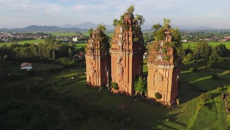 Cham-temple-towers,-Duong-Long,-Vietnam