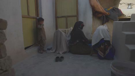 A-poor-Afghan-family-with-children-and-a-newborn-and-widow,-living-in-a-bad-situation-and-looking-for-assistance,-Oprhan-in-need-with-family