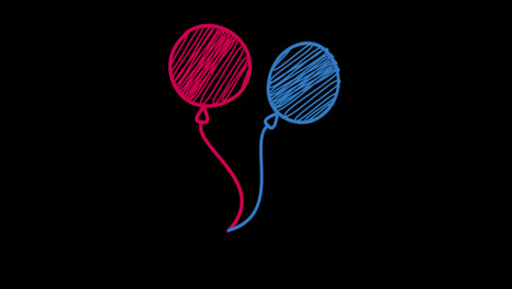 hand-drawn-doodle-balloon-concept-Loop-animation-with-Alpha-Channel