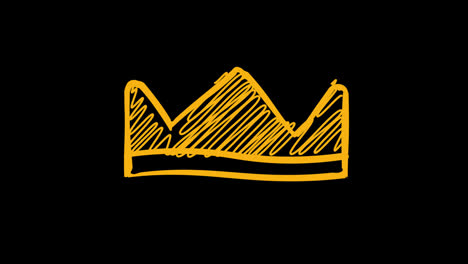 hand-drawn-doodle-crown-concept-Loop-animation-with-Alpha-Channel