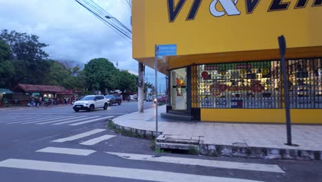 Stroll-through-a-street-in-Macapá,-capital-of-Amapá-state,-Brazil