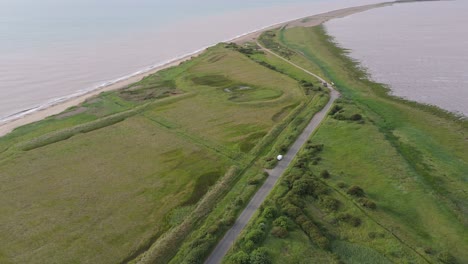 Imágenes-Aéreas-De-La-Península-De-Spurn-Head-En-El-Estuario-Del-Río-Humber