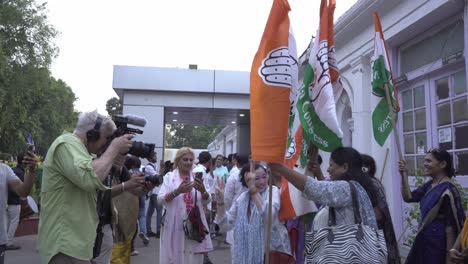 Western-media-video-journalists-covering-the-victory-of-Congress-at-Lok-Sabha-election-2024-at-headquarters-in-New-Delhi