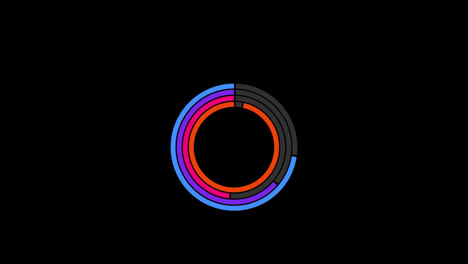 Infografik-Finanzgeschäft-Digitaler-Kreis-Balkendiagramm-Konzept-Loop-Animation-Mit-Alphakanal