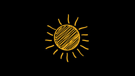 hand-drawn-doodle-moon-sunlight-icon-concept-Loop-animation-with-Alpha-Channel