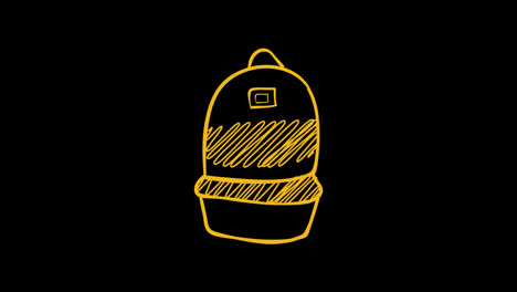 hand-drawn-doodle-school-bag-backpack-concept-Loop-animation-with-Alpha-Channel