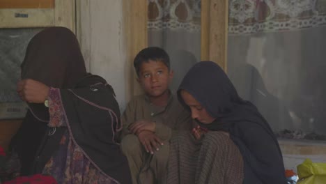 A-poor-Afghan-family-with-children-and-a-newborn-and-widow,-living-in-a-bad-situation-and-looking-for-assistance,-Oprhan-in-need-with-family