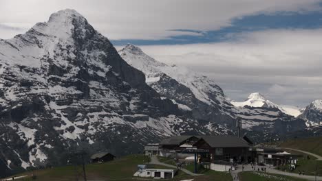 Approaching-Pan-Down-Shot-of-First-Station-and-Gondola-Lifts