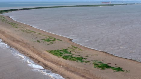 Luftaufnahmen-Der-Halbinsel-Spurn-Head-An-Der-Mündung-Des-Flusses-Humber