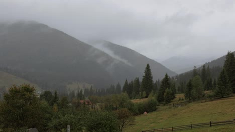 Clouds-move-above-the-Carpahian-Ukraine-mountain-hills-timelapse-summer-mountains-nature-landscape