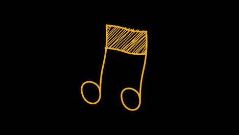 hand-drawn-doodle-music-icon-note-concept-Loop-animation-with-Alpha-Channel