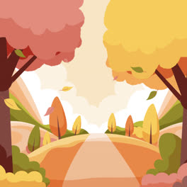 An-animation-of-Flat-autumn-background