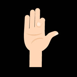 An-animation-of-Flat-mudras-hands-collection