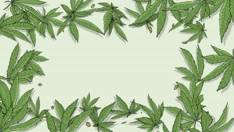 Eine-Animation-Des-Botanischen-Cannabisblatt-Hintergrunds