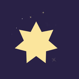 An-animation-of-Flat-sparkling-star-collection