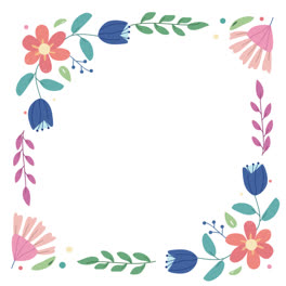 An-animation-of-Floral-frame-with-different-species