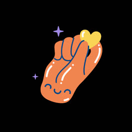 An-animation-of-Colorful-glitzy-hands-sticker-set