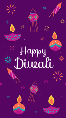 An-animation-of-Diwali-concept-with-flat-design-background