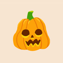 An-animation-of-Halloween-pumpkins-collection-in-flat-design